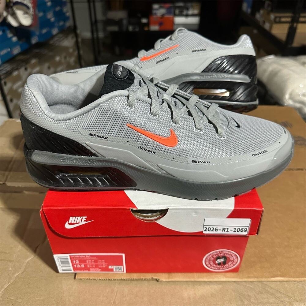Nike Air Max Bia 'Gray/Hyper Crimson' Running Sneakers | Men's Size 12 | New